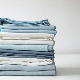 Blue White Linens