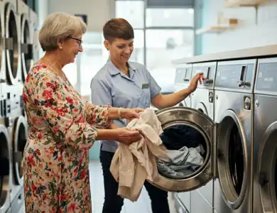 Customer Doing Laundry