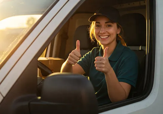 Happy Delivery Driver